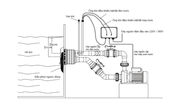 Mô phỏng lắp đặt đầu bơm ngược dòng Alits PK1000