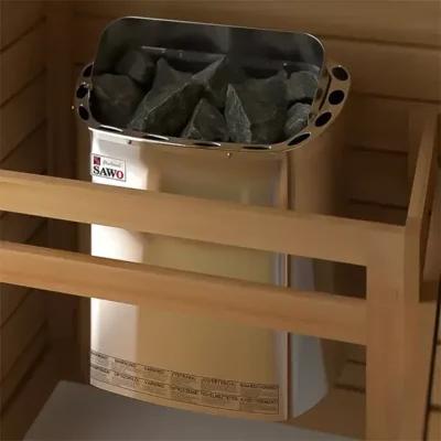 Hình minh họa xếp đá xông hơi Sawo