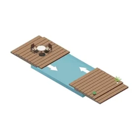 Sàn che hồ bơi xếp lớp