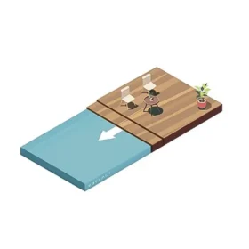 Sàn che hồ bơi xếp gối