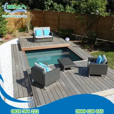 Sàn che hồ bơi tự động