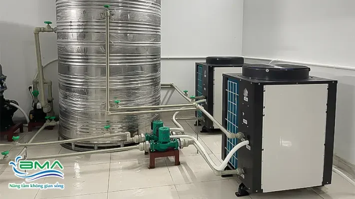 Hệ thông heatpump tắm tráng